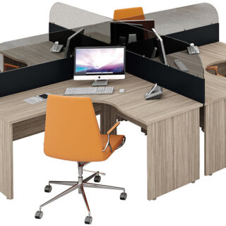 SECRETÁRIA ILHA Estação de Trabalho 4 Lugares