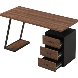 Secretária  Bloco de 3 Gavetas Cor Castanha 140X75CM