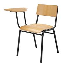 Cadeira universitária com palmatória madeira